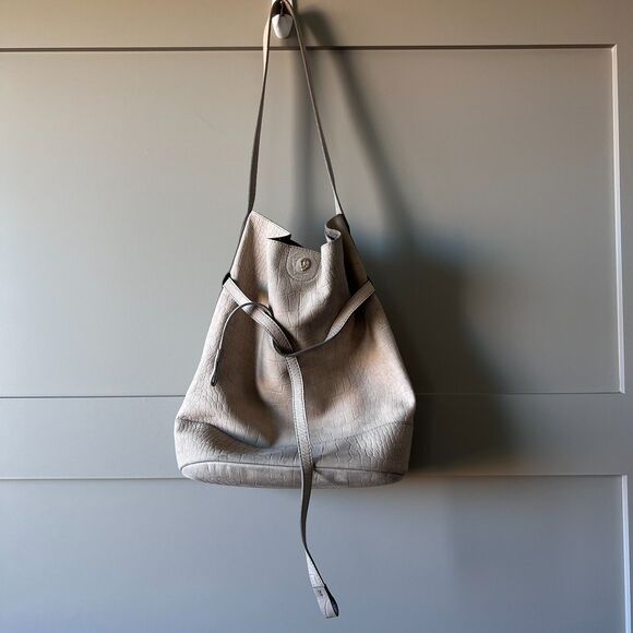 Helen‎ Kaminski Shoulder Bag Leather Gray Slouchy Pockets Hobo Bag Large Soft